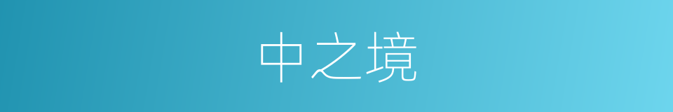 中之境的同义词