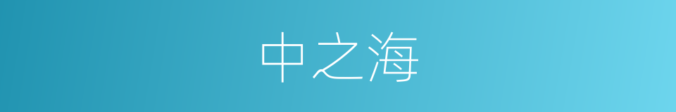 中之海的同义词