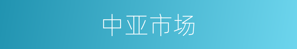 中亚市场的同义词