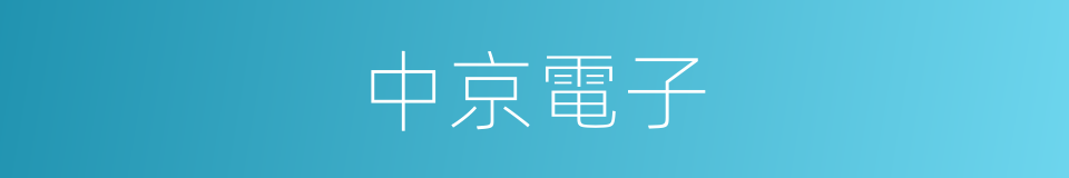 中京電子的同義詞