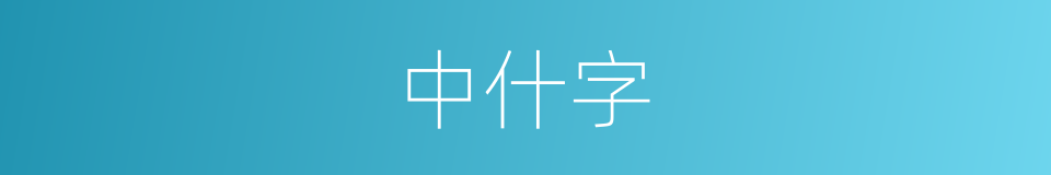 中什字的同义词
