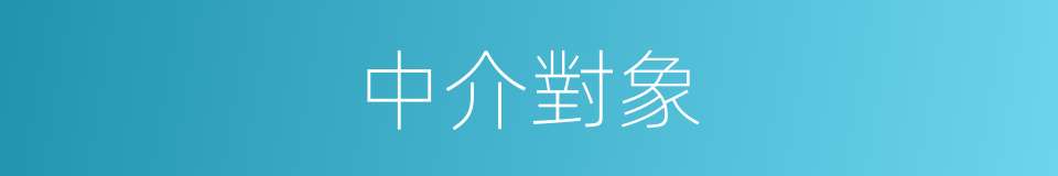 中介對象的同義詞