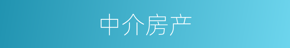 中介房产的同义词