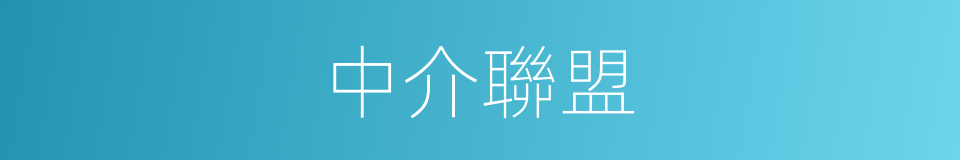 中介聯盟的同義詞