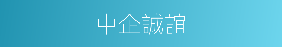 中企誠誼的同義詞