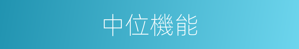 中位機能的同義詞