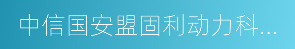 中信国安盟固利动力科技有限公司的同义词