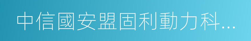 中信國安盟固利動力科技有限公司的同義詞