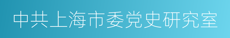 中共上海市委党史研究室的同义词