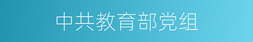 中共教育部党组的同义词