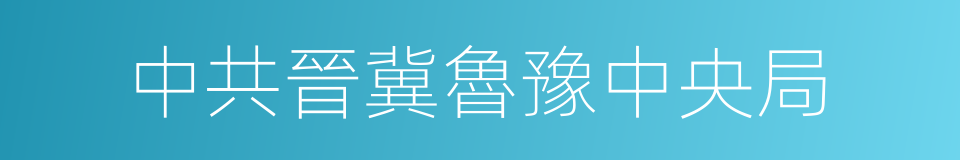 中共晉冀魯豫中央局的同義詞