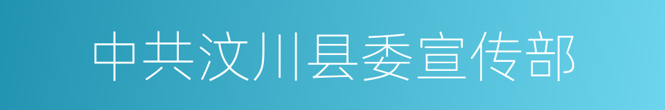 中共汶川县委宣传部的同义词