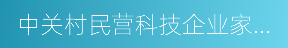 中关村民营科技企业家协会的同义词