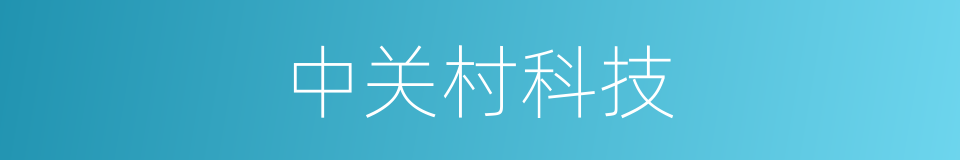 中关村科技的同义词