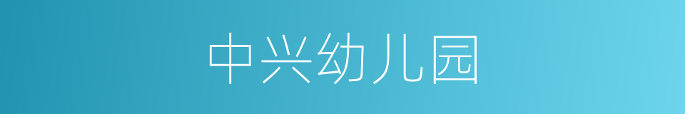 中兴幼儿园的同义词
