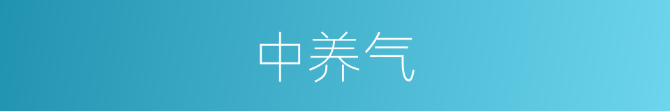 中养气的同义词