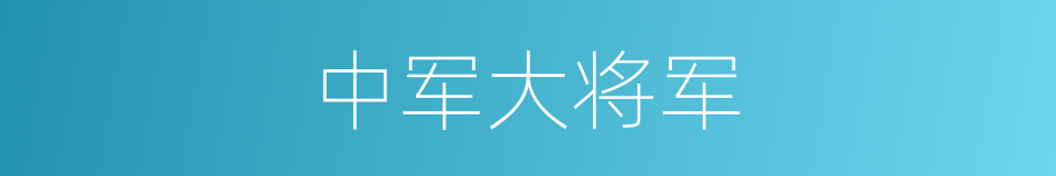 中军大将军的同义词