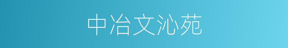 中冶文沁苑的同义词