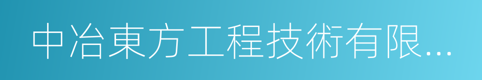 中冶東方工程技術有限公司的同義詞