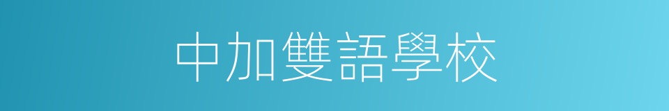中加雙語學校的同義詞