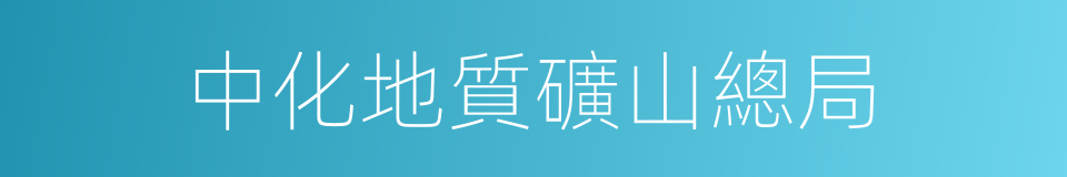 中化地質礦山總局的同義詞