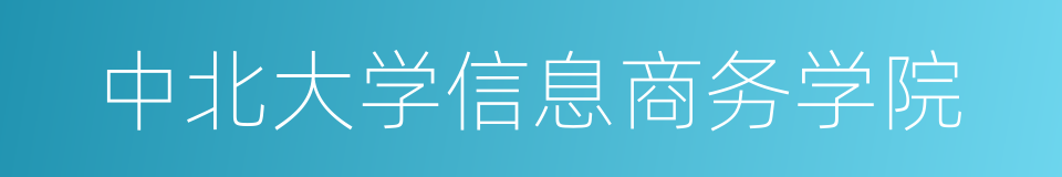 中北大学信息商务学院的同义词
