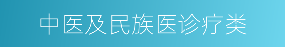 中医及民族医诊疗类的同义词