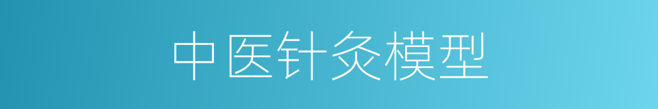 中医针灸模型的同义词