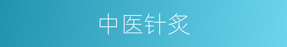 中医针炙的同义词