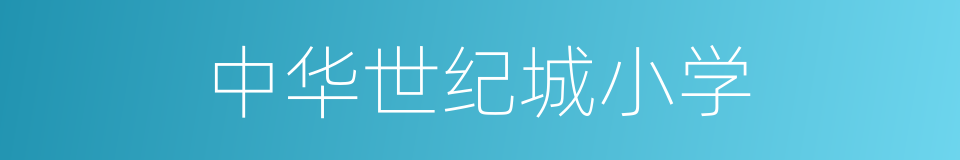 中华世纪城小学的同义词