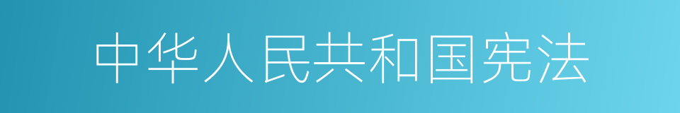 中华人民共和国宪法的同义词