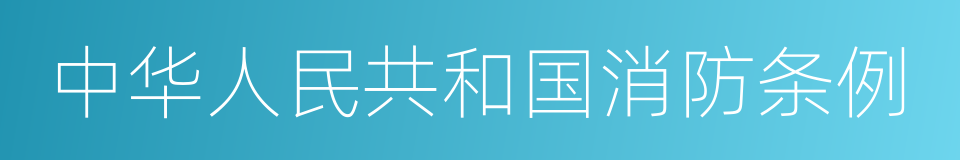 中华人民共和国消防条例的同义词