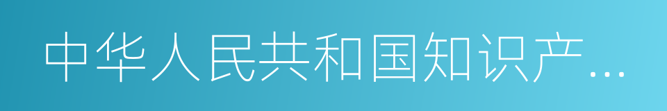 中华人民共和国知识产权局的同义词