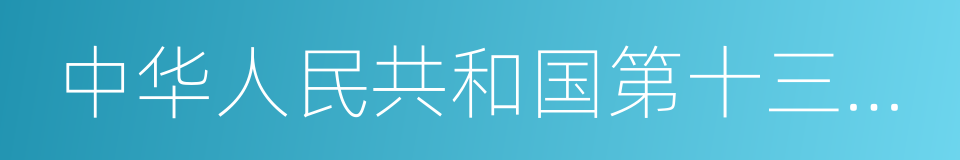 中华人民共和国第十三届运动会的同义词