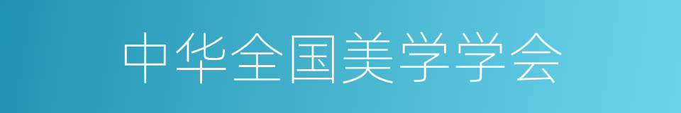 中华全国美学学会的同义词