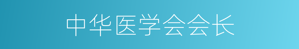 中华医学会会长的同义词