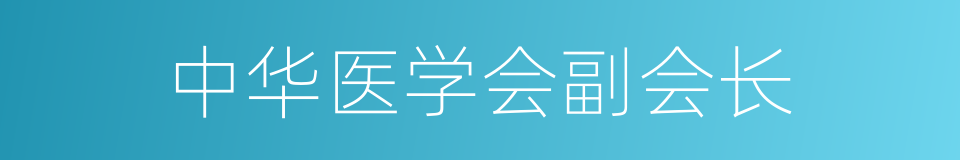 中华医学会副会长的同义词