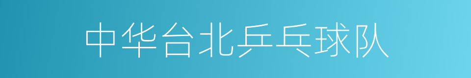 中华台北乒乓球队的同义词