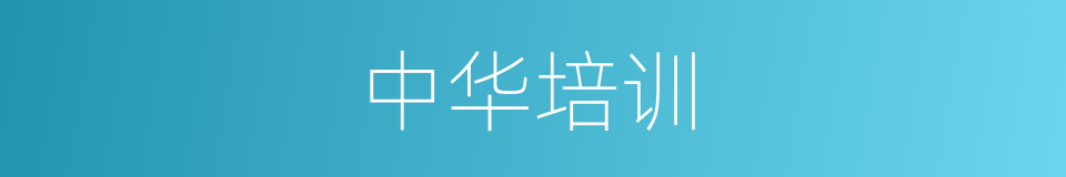 中华培训的同义词