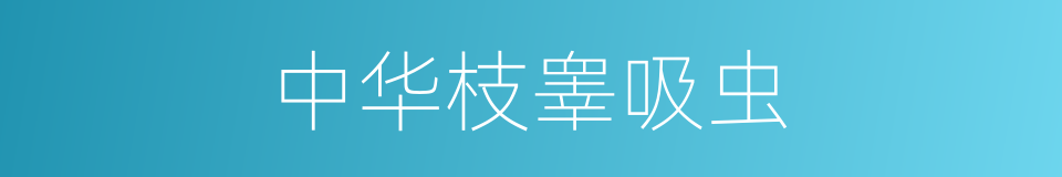 中华枝睾吸虫的同义词