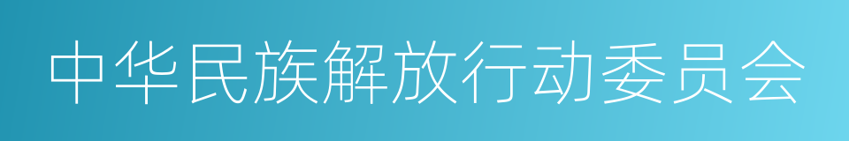 中华民族解放行动委员会的同义词