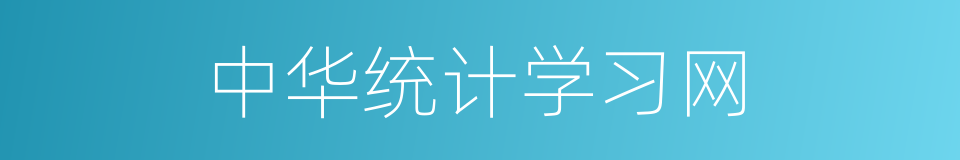 中华统计学习网的同义词