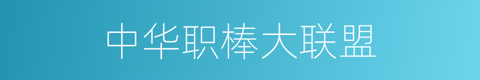 中华职棒大联盟的同义词