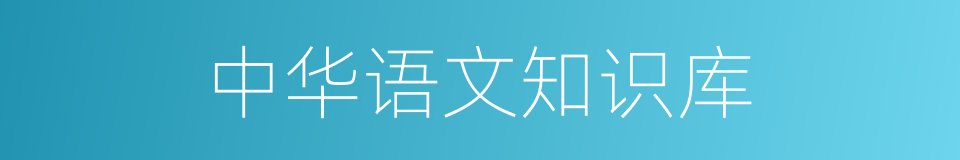 中华语文知识库的同义词