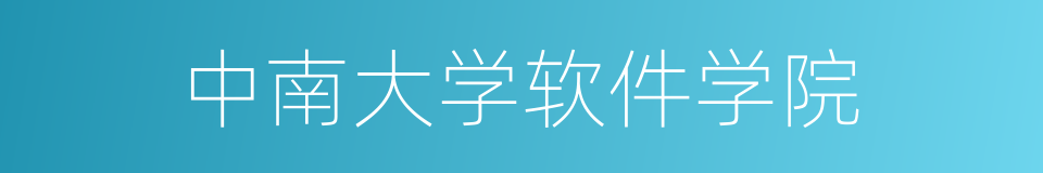 中南大学软件学院的同义词