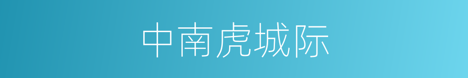 中南虎城际的同义词