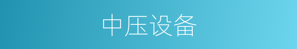 中压设备的同义词