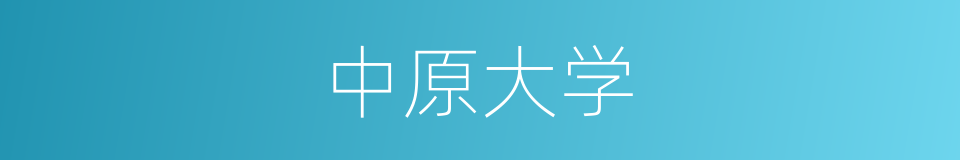 中原大学的同义词