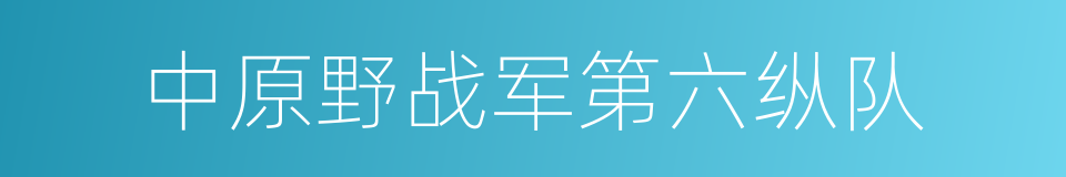 中原野战军第六纵队的同义词