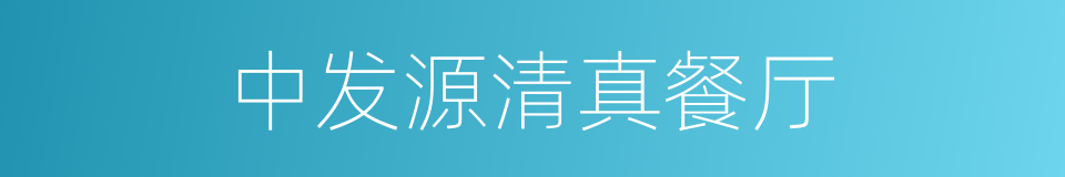 中发源清真餐厅的同义词
